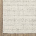 5' X 8' Ivory And Gray Striped Hand Tufted Area Rug