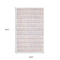 5' X 8' Ivory And Gray Striped Hand Tufted Area Rug
