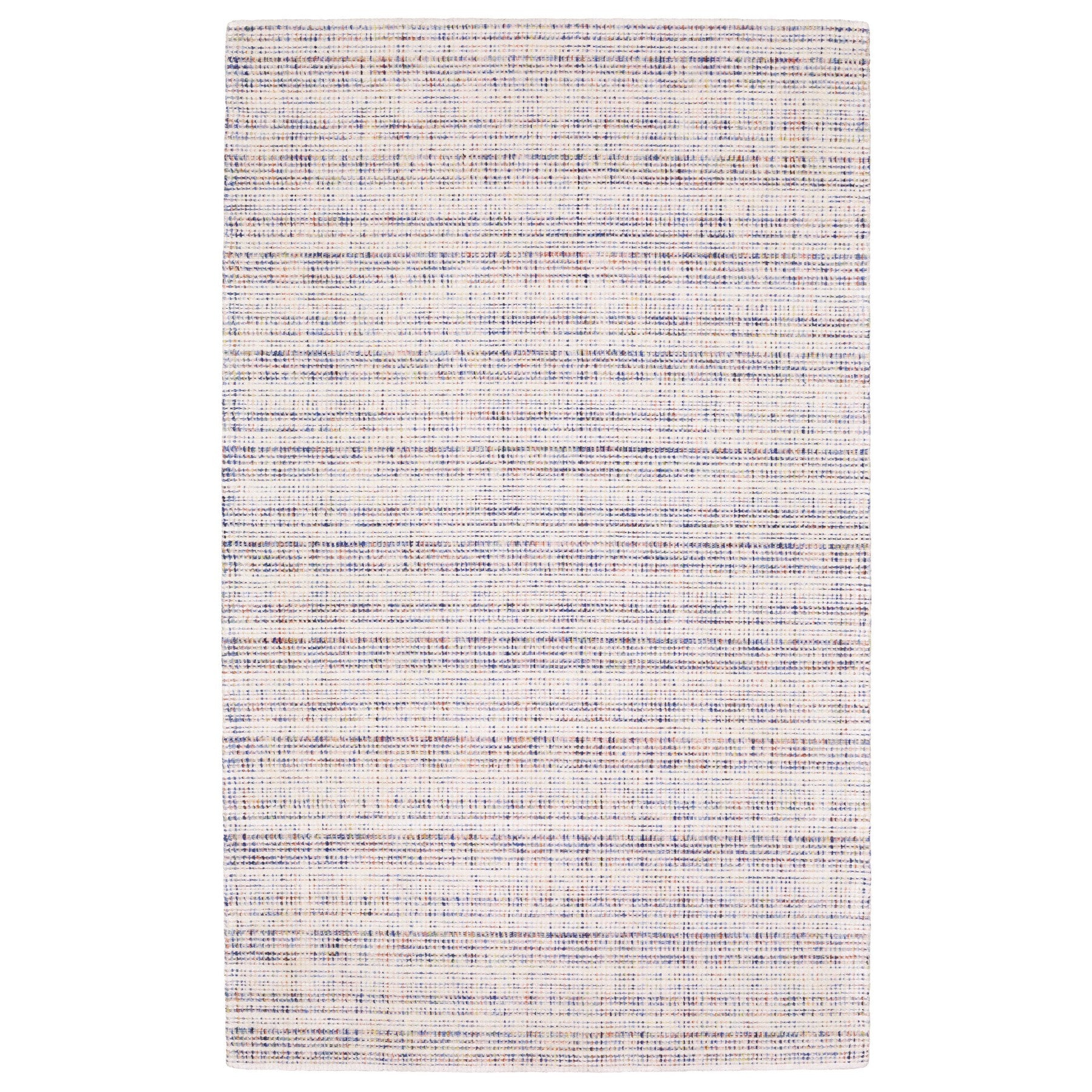 5' X 8' Ivory And Gray Striped Hand Tufted Area Rug
