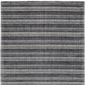 5' X 8' Ivory And Gray Striped Hand Tufted Area Rug
