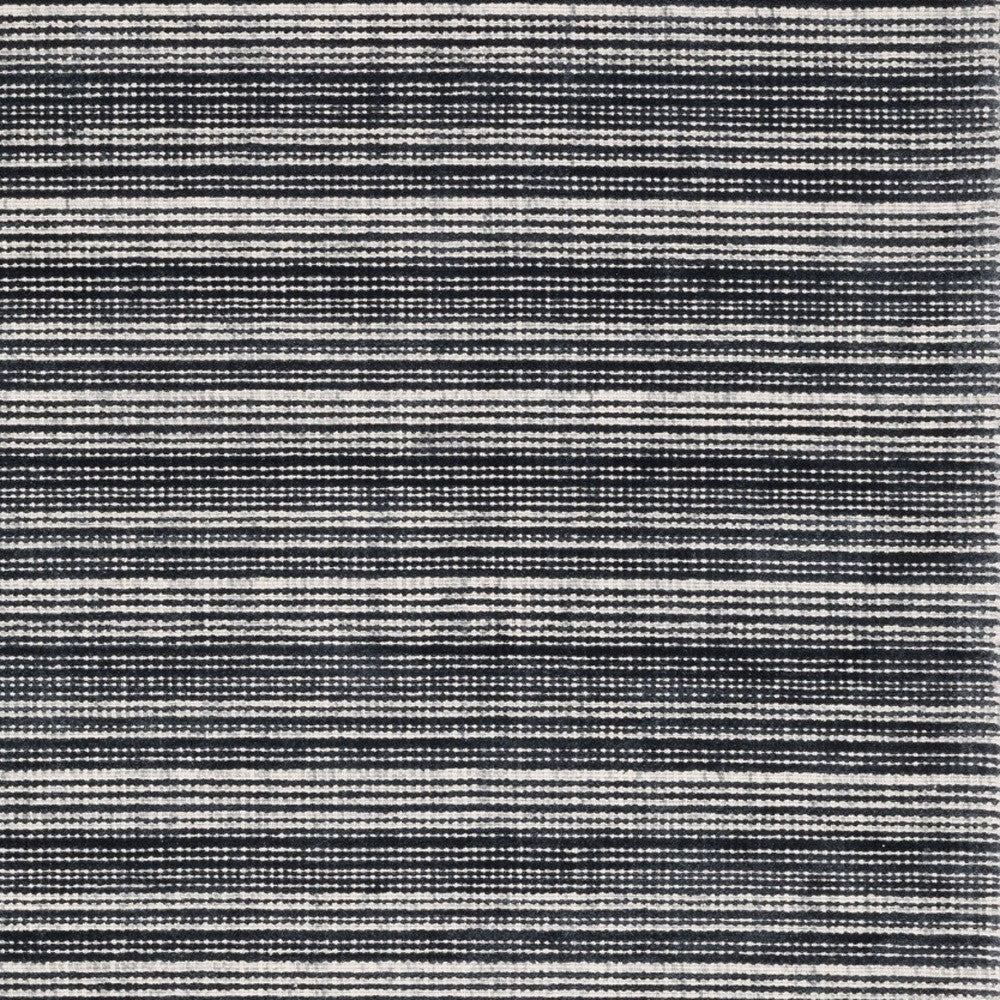 5' X 8' Ivory And Gray Striped Hand Tufted Area Rug