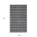 5' X 8' Ivory And Gray Striped Hand Tufted Area Rug