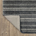 5' X 8' Ivory And Gray Striped Hand Tufted Area Rug