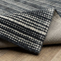 5' X 8' Ivory And Gray Striped Hand Tufted Area Rug