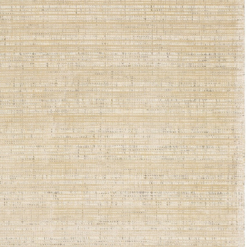 5' X 8' Ivory And Gray Striped Hand Tufted Area Rug