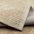 5' X 8' Ivory And Gray Striped Hand Tufted Area Rug
