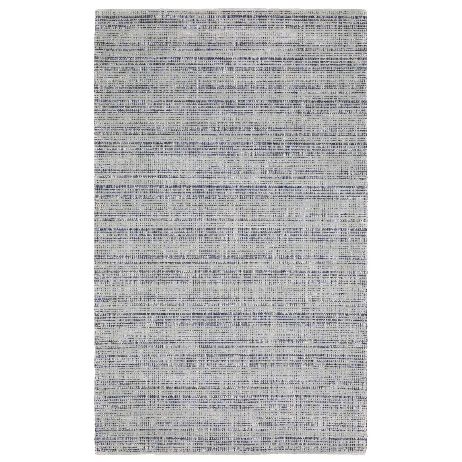 5' X 8' Ivory And Gray Striped Hand Tufted Area Rug