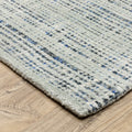 5' X 8' Ivory And Gray Striped Hand Tufted Area Rug