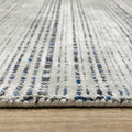 5' X 8' Ivory And Gray Striped Hand Tufted Area Rug