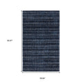 5' X 8' Ivory And Gray Striped Hand Tufted Area Rug