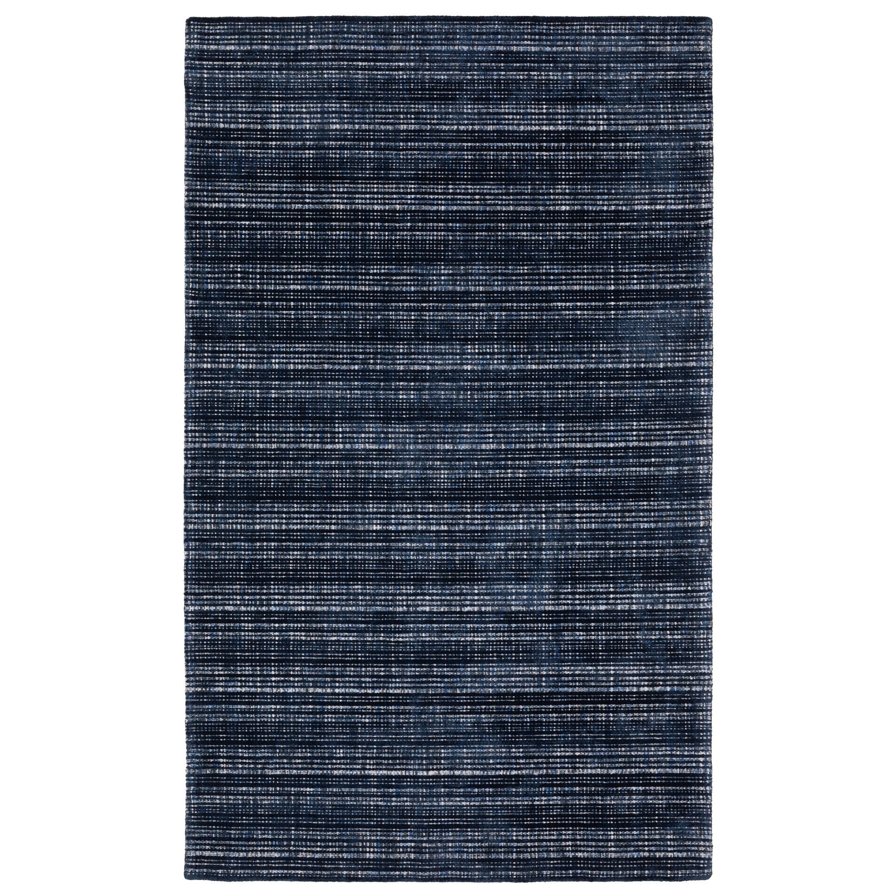 5' X 8' Ivory And Gray Striped Hand Tufted Area Rug