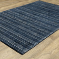 5' X 8' Ivory And Gray Striped Hand Tufted Area Rug