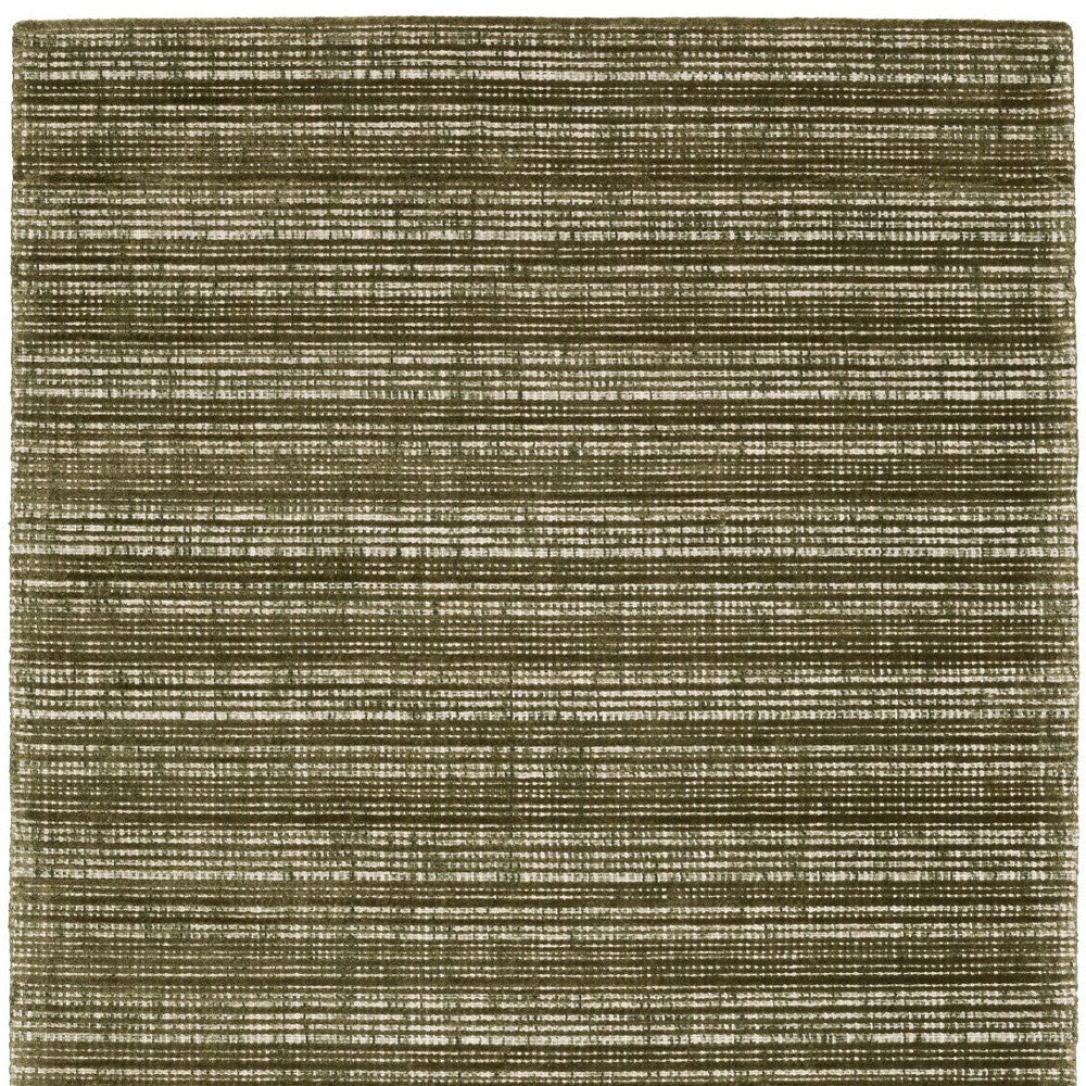 5' X 8' Ivory And Gray Striped Hand Tufted Area Rug