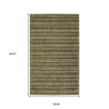 5' X 8' Ivory And Gray Striped Hand Tufted Area Rug