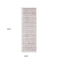 5' X 8' Ivory And Gray Striped Hand Tufted Area Rug