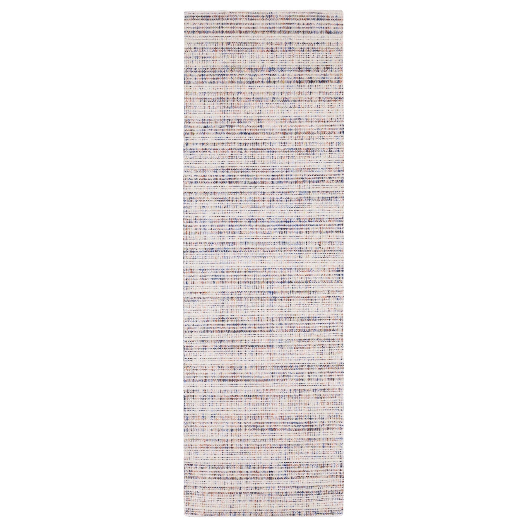 5' X 8' Ivory And Gray Striped Hand Tufted Area Rug