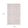 5' X 8' Ivory And Gray Striped Hand Tufted Area Rug