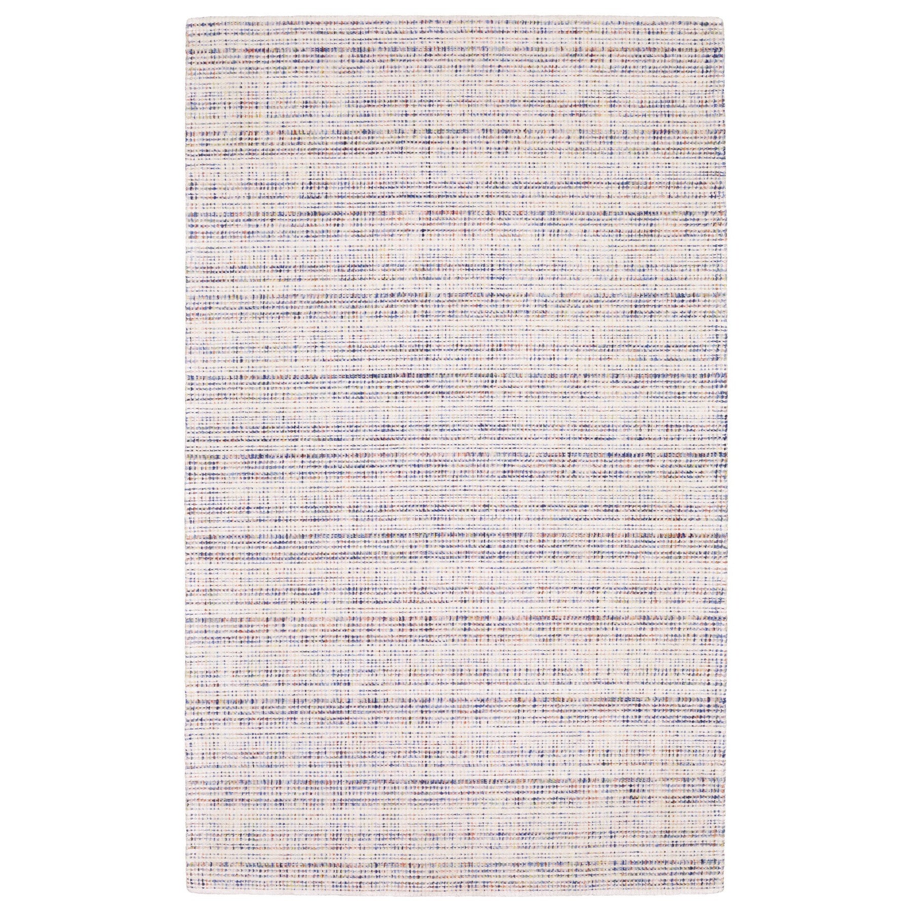 5' X 8' Ivory And Gray Striped Hand Tufted Area Rug