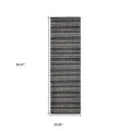 5' X 8' Ivory And Gray Striped Hand Tufted Area Rug