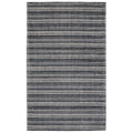 5' X 8' Ivory And Gray Striped Hand Tufted Area Rug