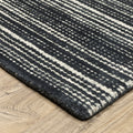 5' X 8' Ivory And Gray Striped Hand Tufted Area Rug