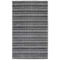 5' X 8' Ivory And Gray Striped Hand Tufted Area Rug