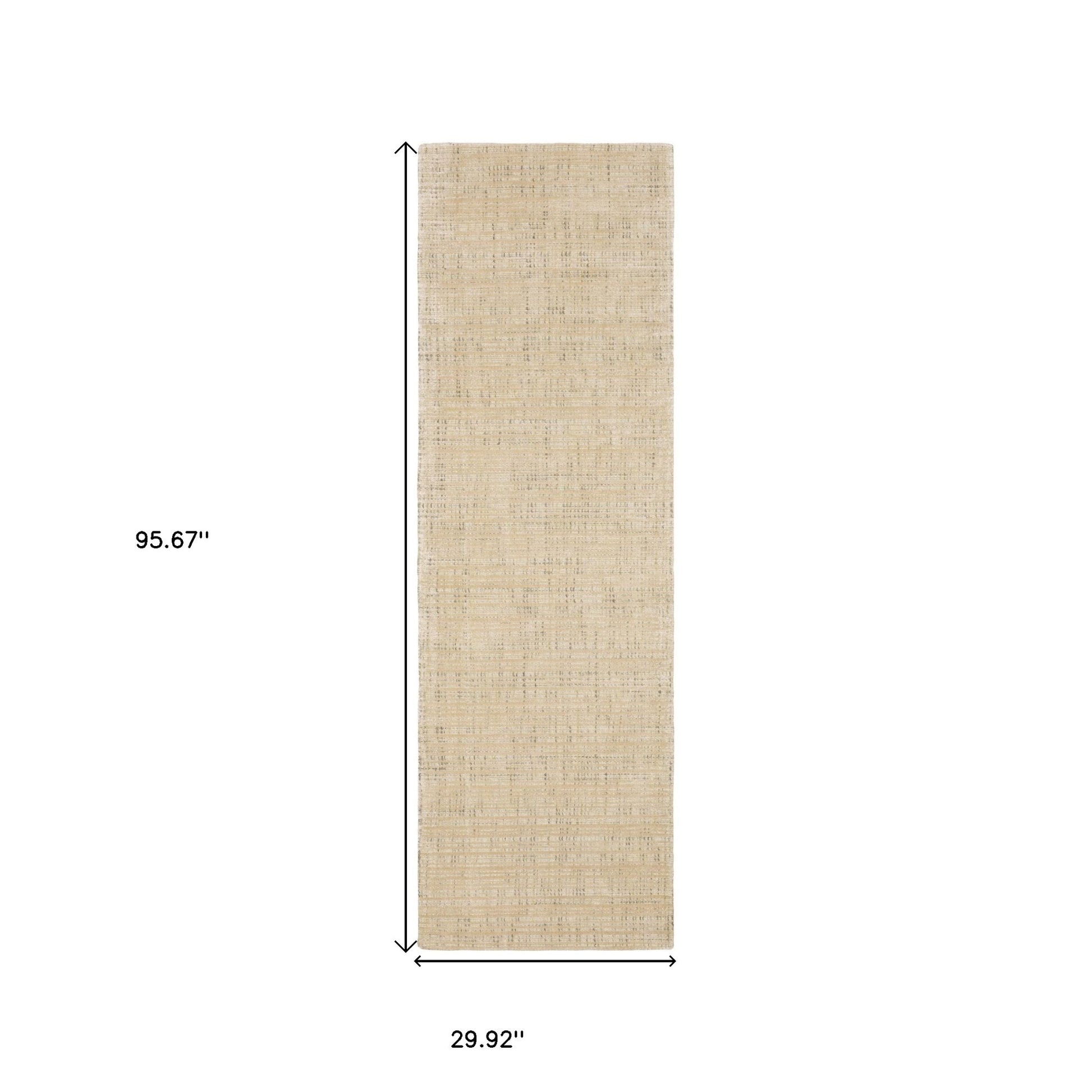 5' X 8' Ivory And Gray Striped Hand Tufted Area Rug