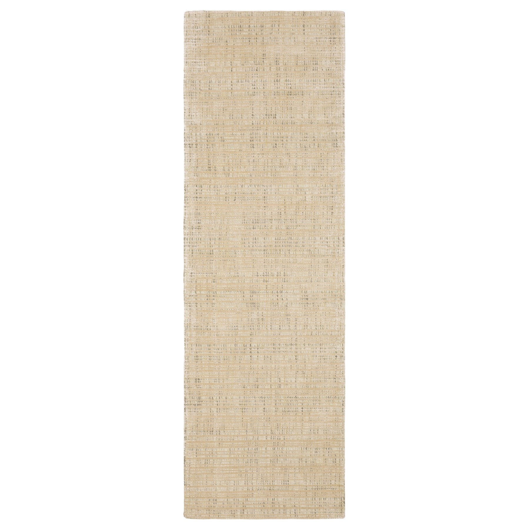 5' X 8' Ivory And Gray Striped Hand Tufted Area Rug