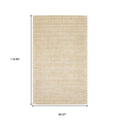 5' X 8' Ivory And Gray Striped Hand Tufted Area Rug