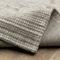 5' X 8' Ivory And Gray Striped Hand Tufted Area Rug