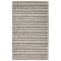 5' X 8' Ivory And Gray Striped Hand Tufted Area Rug