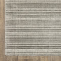 5' X 8' Ivory And Gray Striped Hand Tufted Area Rug