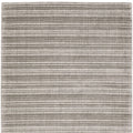 5' X 8' Ivory And Gray Striped Hand Tufted Area Rug