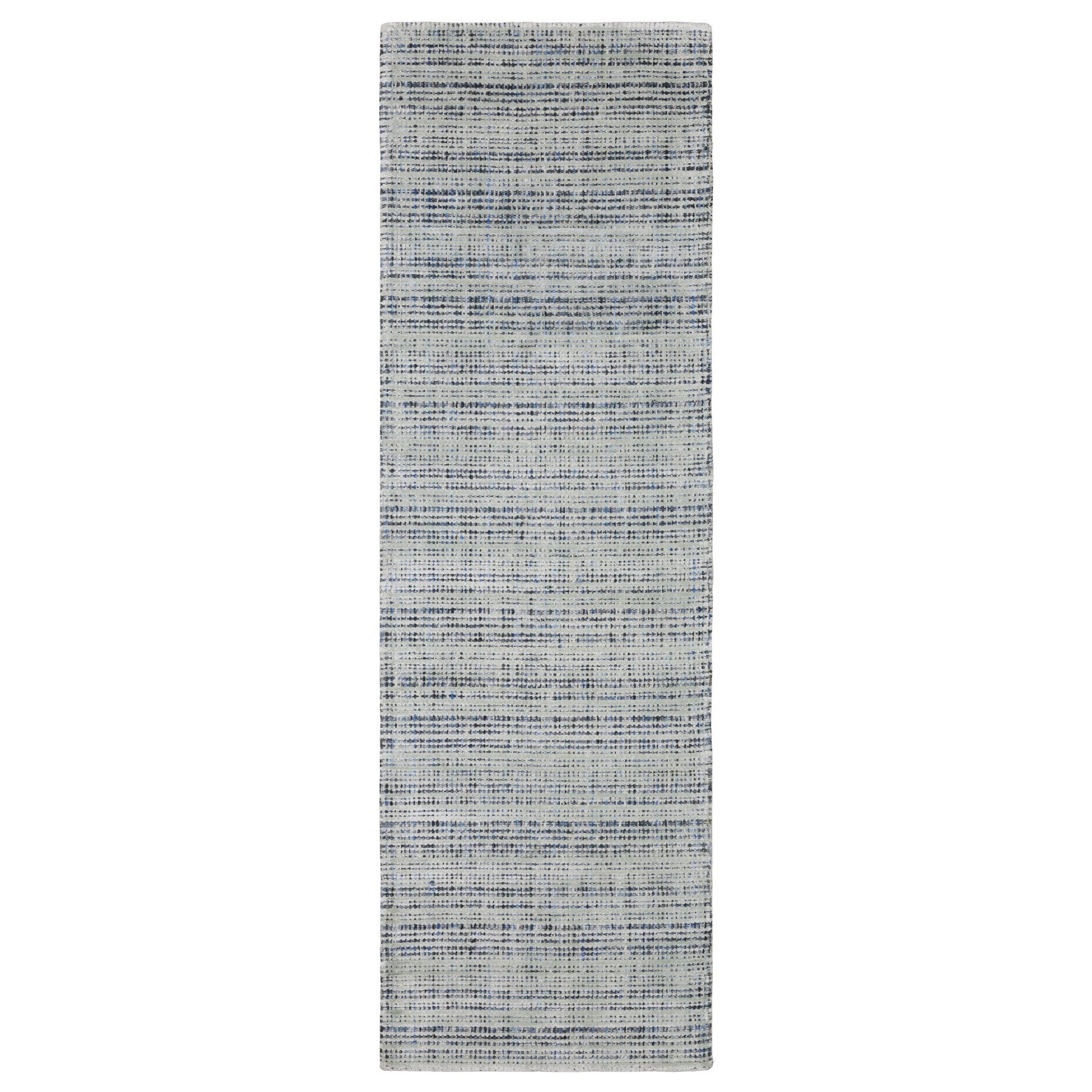 5' X 8' Ivory And Gray Striped Hand Tufted Area Rug