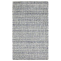 5' X 8' Ivory And Gray Striped Hand Tufted Area Rug