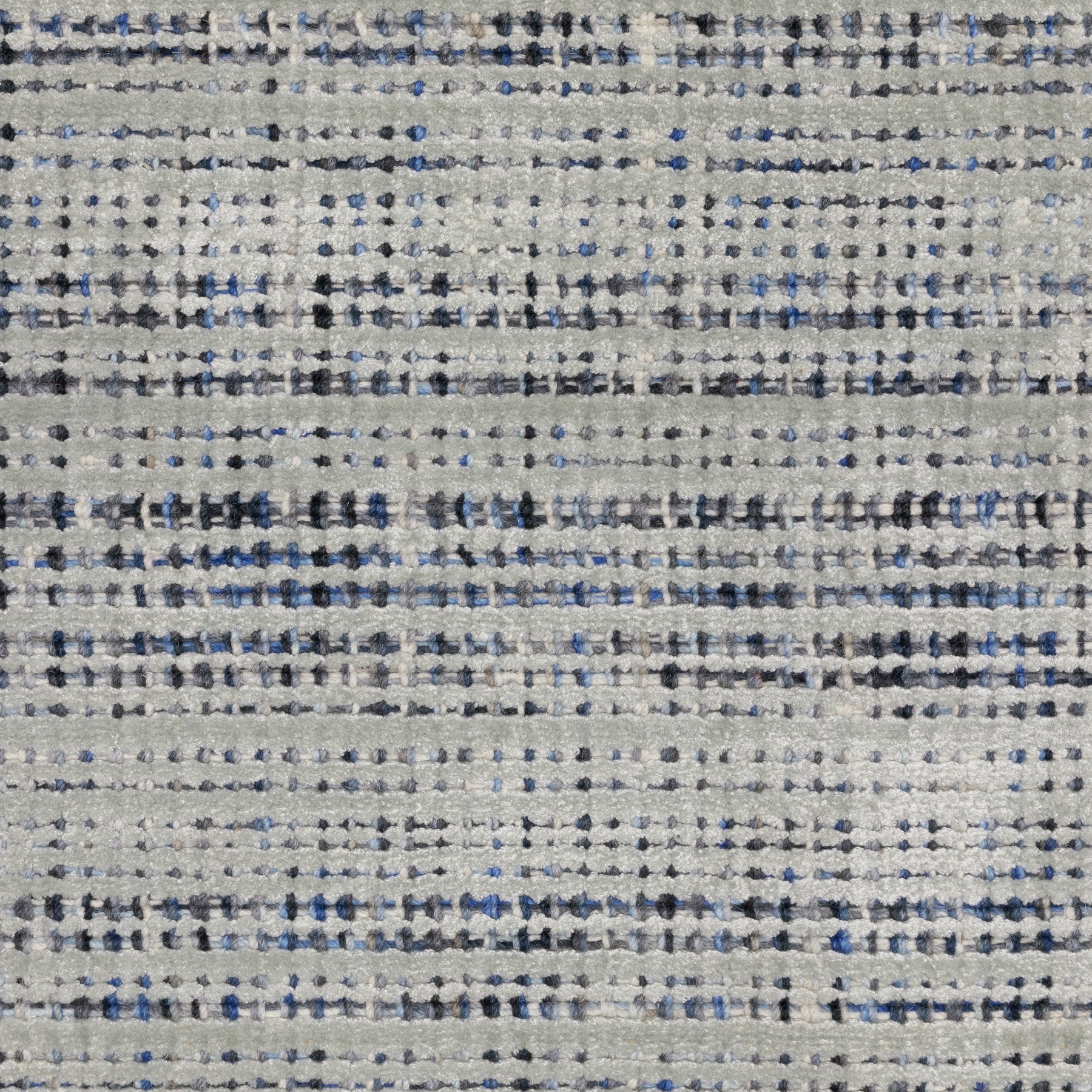 5' X 8' Ivory And Gray Striped Hand Tufted Area Rug