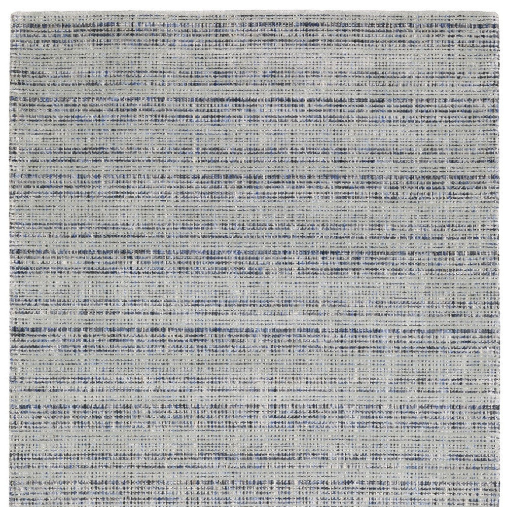 5' X 8' Ivory And Gray Striped Hand Tufted Area Rug