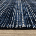 5' X 8' Ivory And Gray Striped Hand Tufted Area Rug