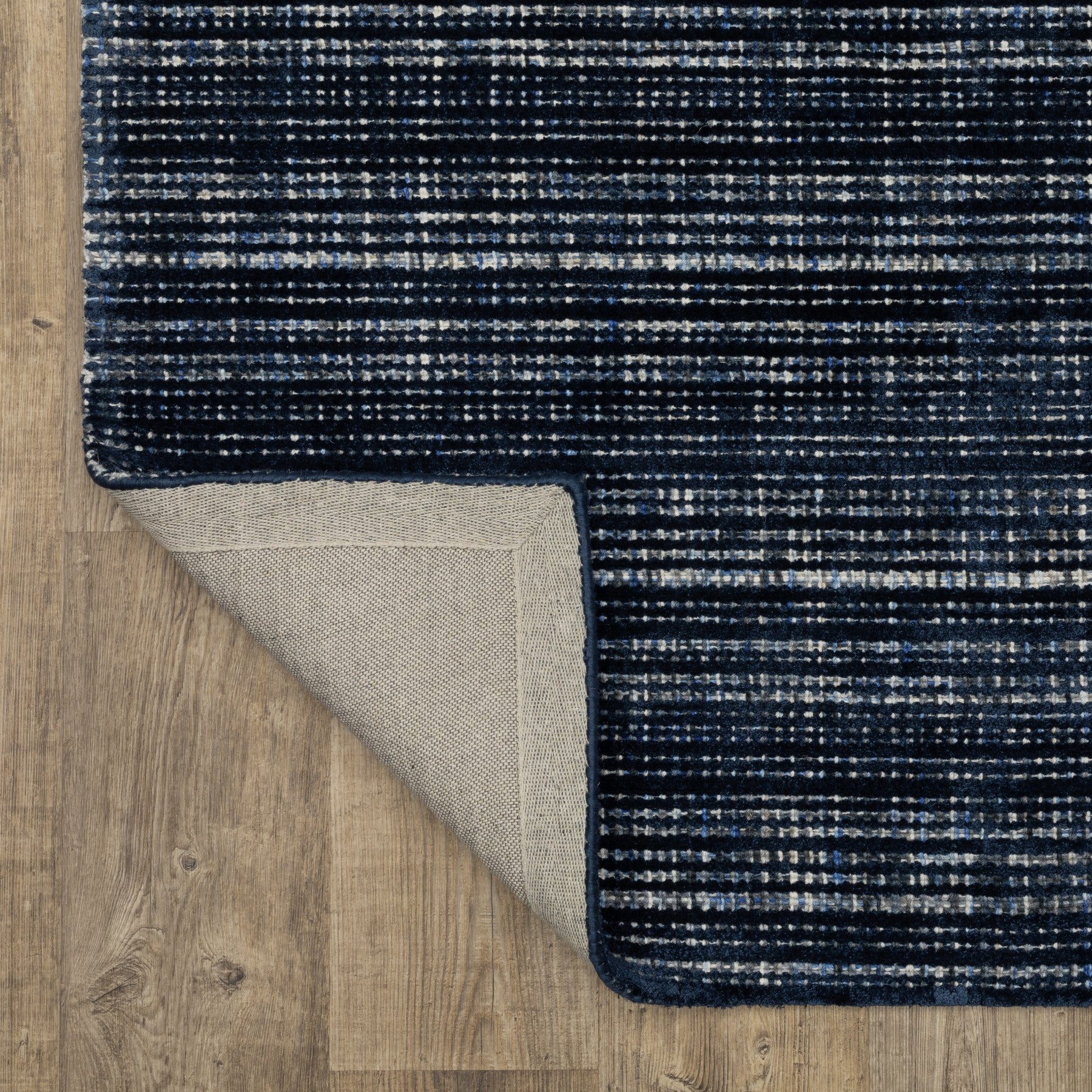 5' X 8' Ivory And Gray Striped Hand Tufted Area Rug