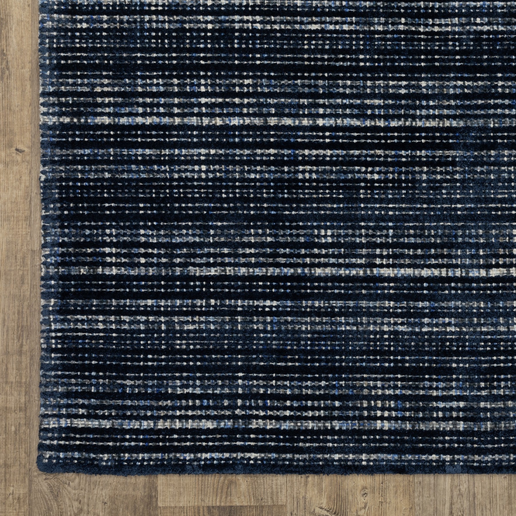 5' X 8' Ivory And Gray Striped Hand Tufted Area Rug