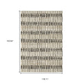 3' X 5' Beige And Black Geometric Area Rug