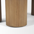 55" Natural Solid Wood Oval Coffee Table