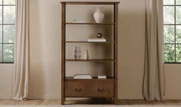 Elegant Caroline Brown Bookcase with Modern Design for Stylish Storage