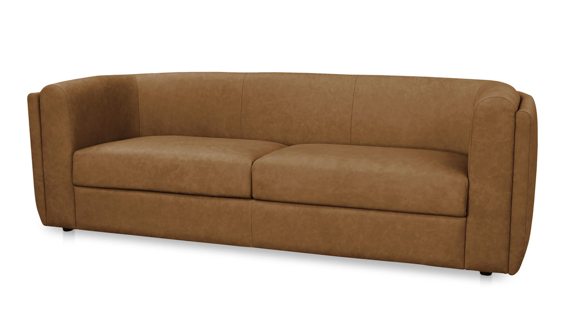 Alora Tan Sofa - Elegant Modern Comfort for Living Spaces in leather or Fabric