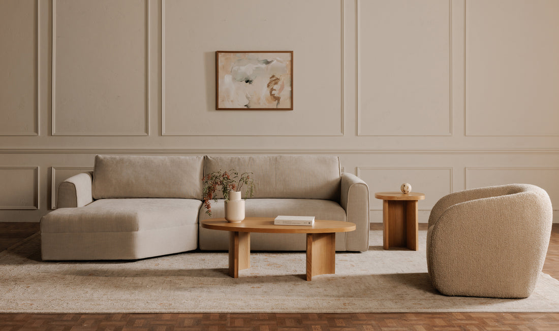 Madrid Sectional Cool Beige Sofa