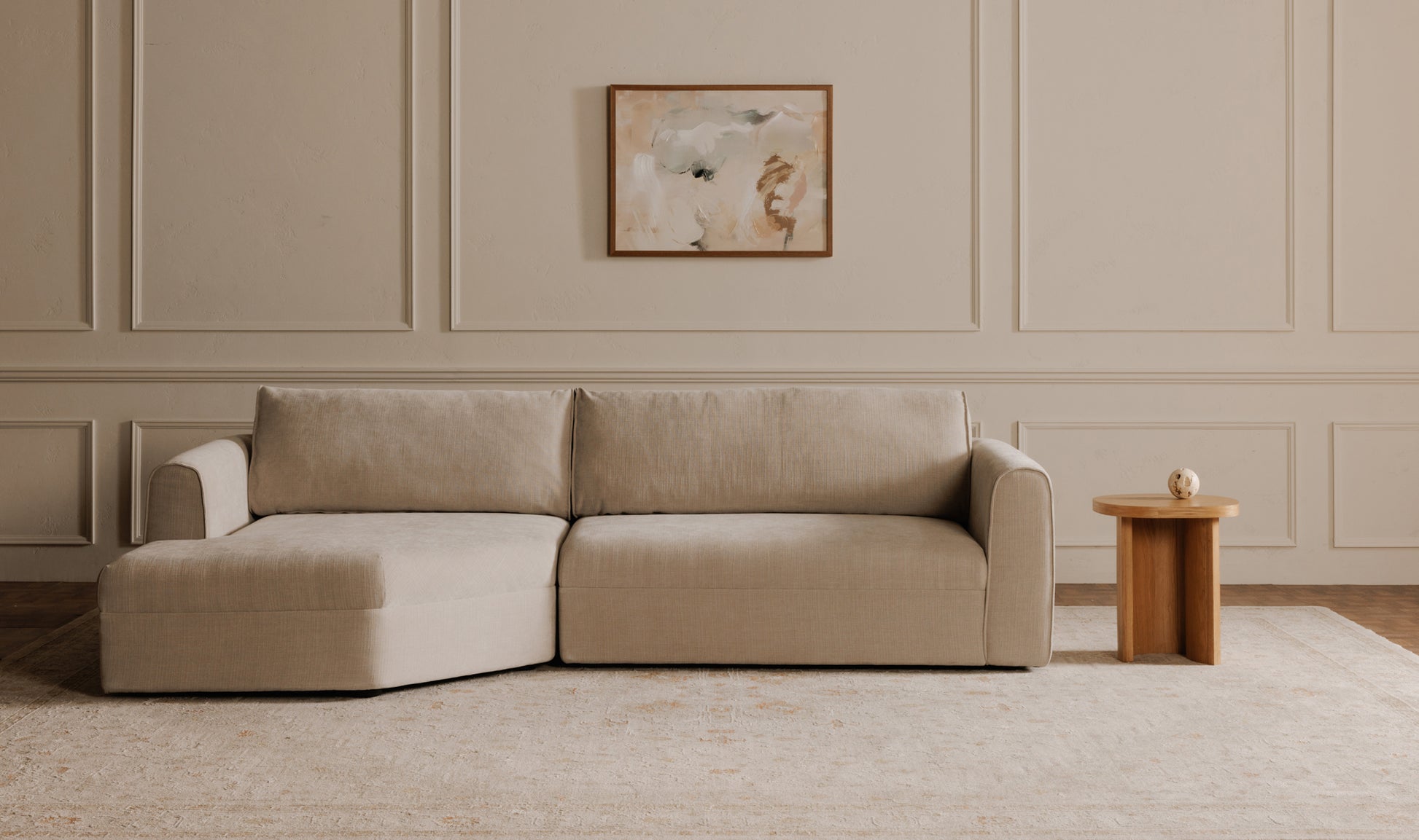 Madrid Sectional Cool Beige Sofa
