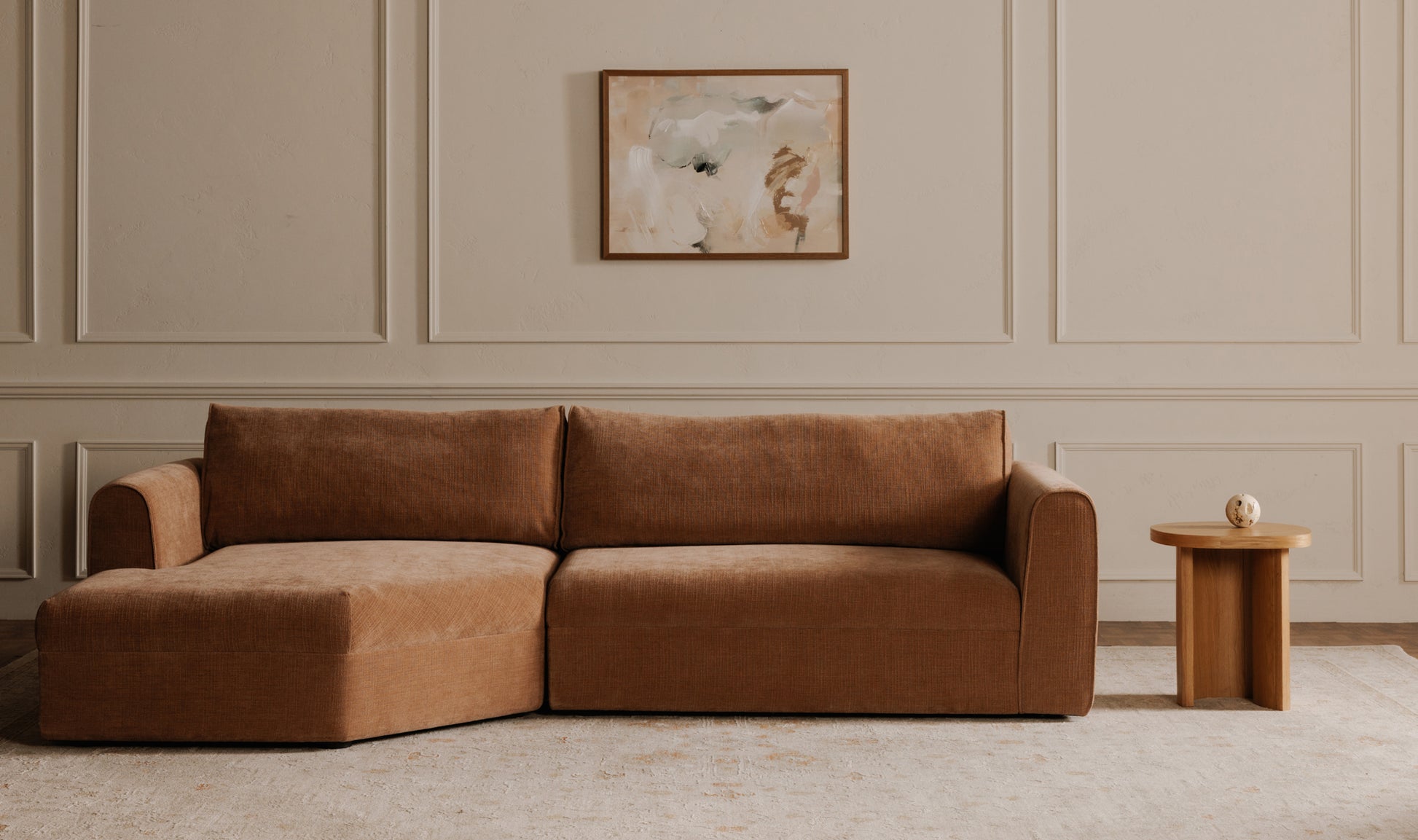 Madrid Sectional Cool Beige Sofa