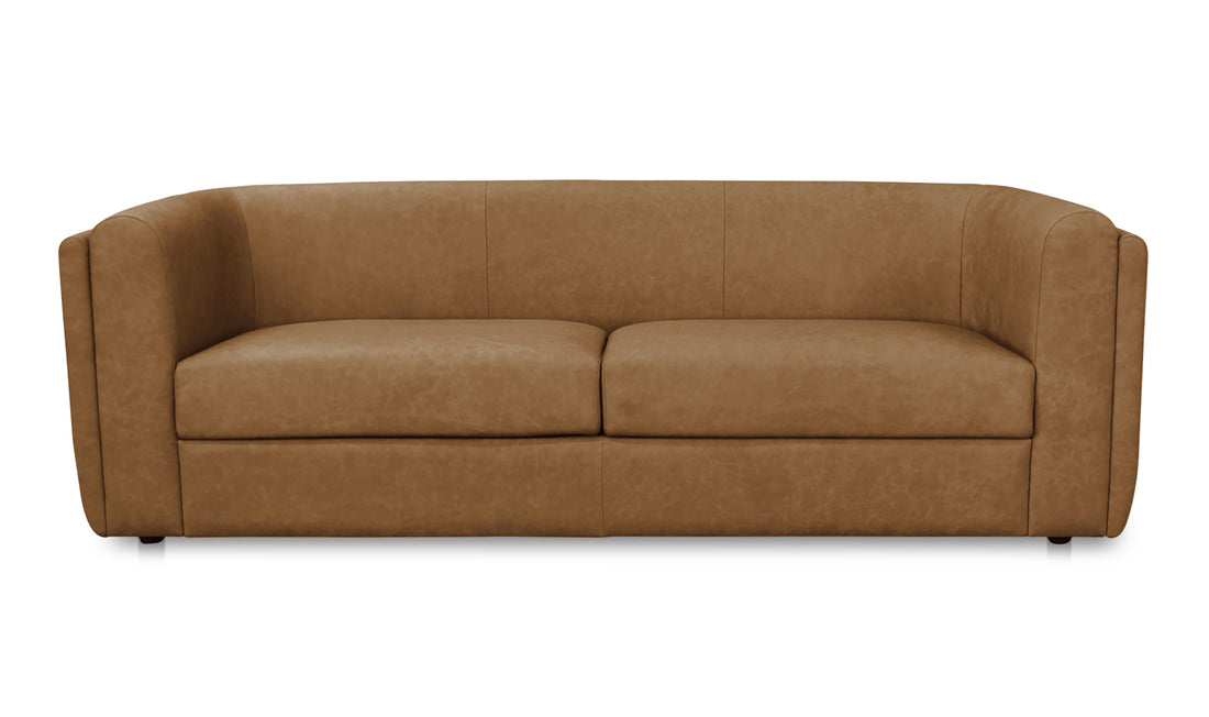Alora Tan Sofa - Elegant Modern Comfort for Living Spaces in leather or Fabric