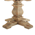 47" Column Round Pine Wood Dining Table