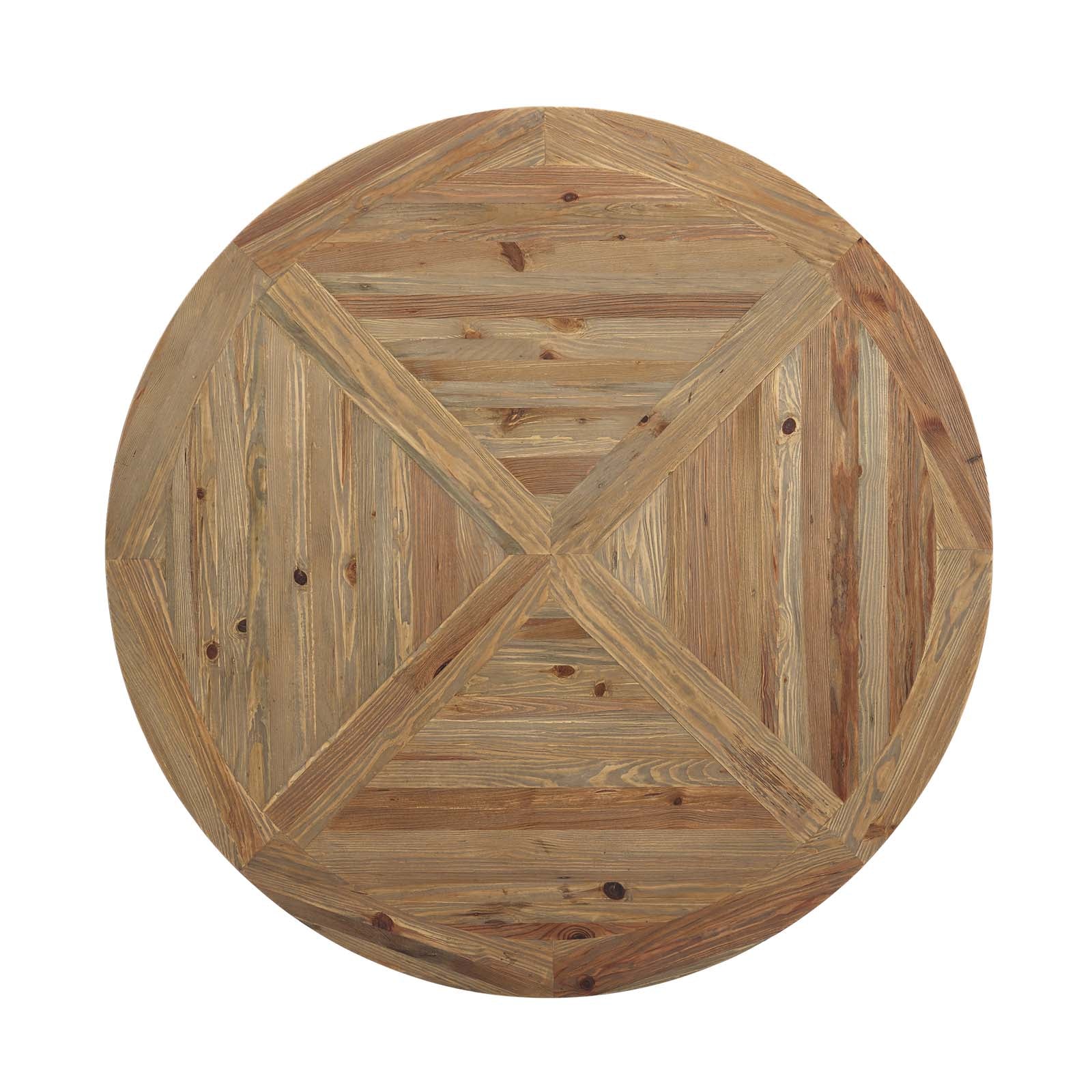 Column Pine Wood Dining Table 59in